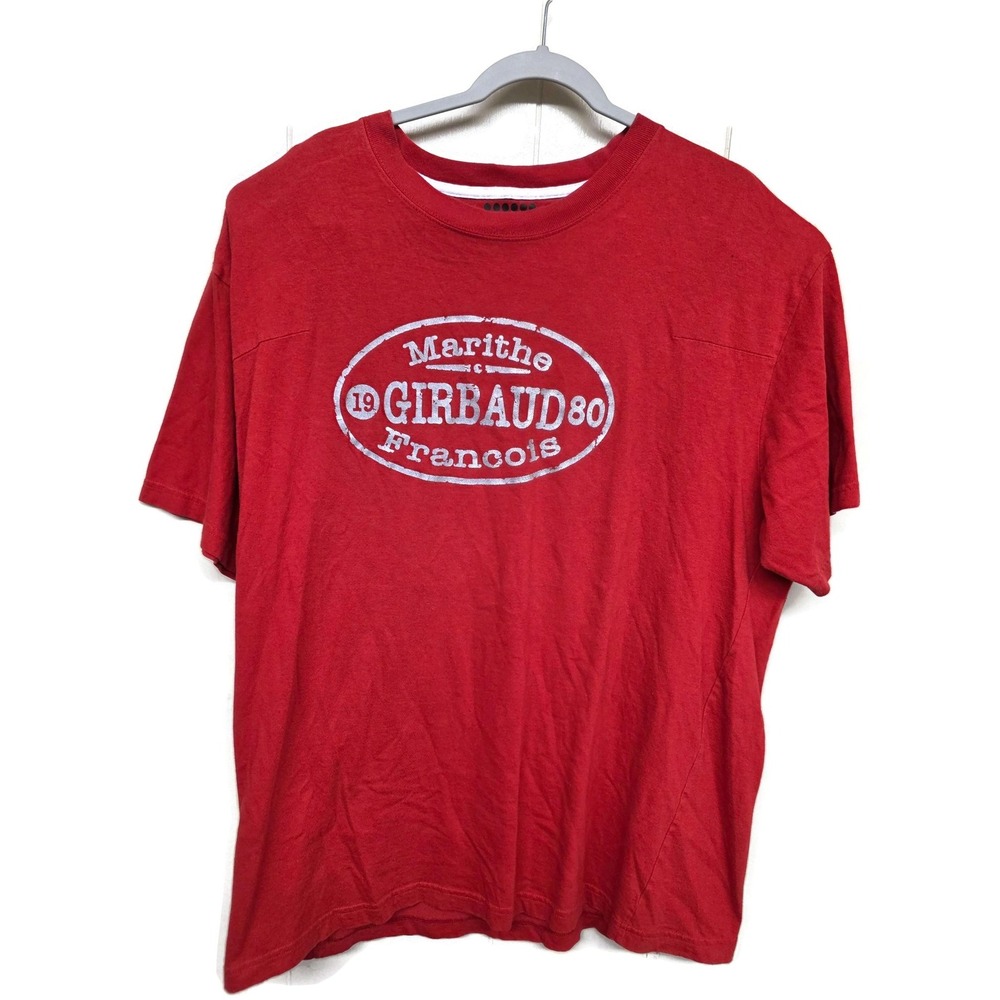 Marithe Francois Girbaud Mens 2XL Red Logo Graphic Streetwear T-Shirt RN 35527